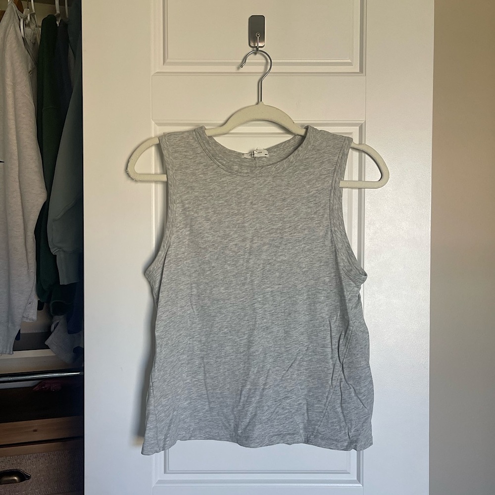 Rag & Bone cotton muscle tank, size M, Heather grey
